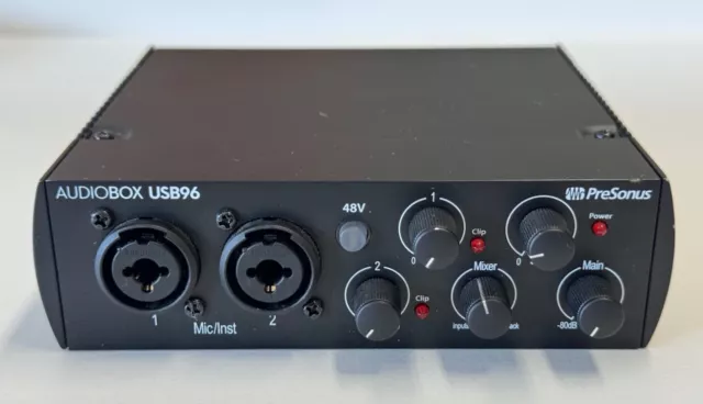 PreSonus AUDIOBOX USB96 2-Channel MIDI Recording Interface