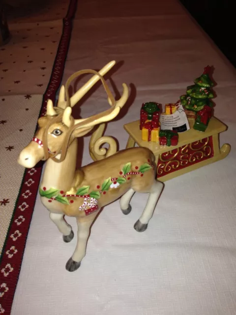 Villeroy & Boch WINTER BAKERY DECORATION Reindeer with Sleigh Candleholder