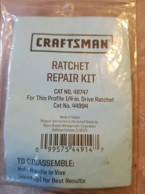 NEW Craftsman ¼" Ratchet Repair Kit #48747 for Thin Profile *USA & Asian* #44994