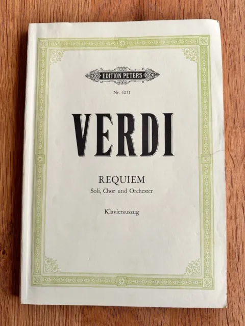 Klaviernoten Verdi Requiem Edition Peters Nr. 4251