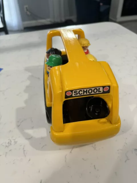 Vintage Little Tikes Yellow Toy School Bus 5 Toddle Tots People Figures 1980s