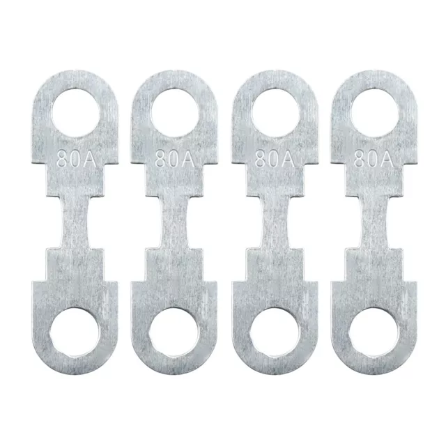4pcs 80A Bande fusible plaque Métal argent Voiture Automobile 32V Universel