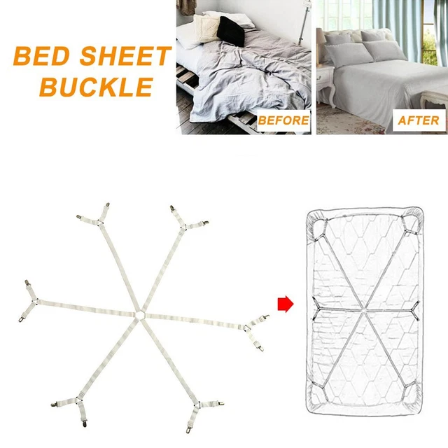 Adjustable Bed Fitted Sheet Straps Gripper Holder Fastener Clip Clippers X#