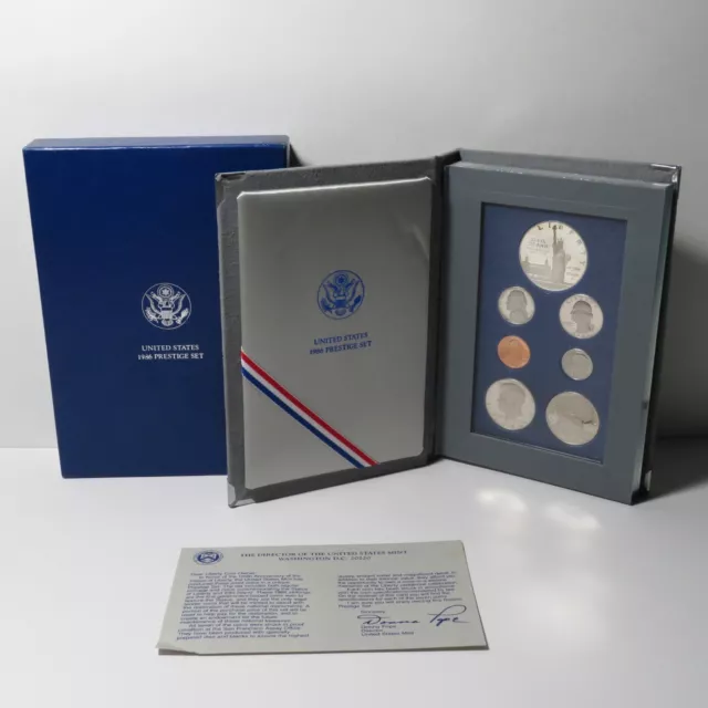 1986-S US Prestige Proof Set - Statue of Liberty - 7-Coin w/ Box & COA