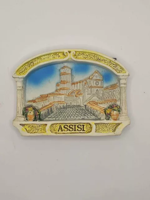Magnete Calamita Resina Frigo  Souvenir Fridge Magnet Assisi Umbria