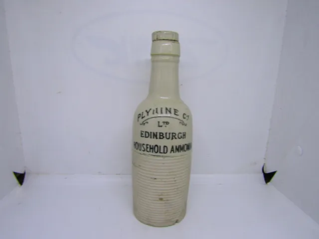 Antique stoneware bottle - Plynine Ammonia - Edinburgh - Advertising