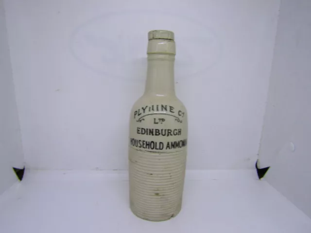 Antique stoneware bottle - Plynine Ammonia - Edinburgh - Advertising
