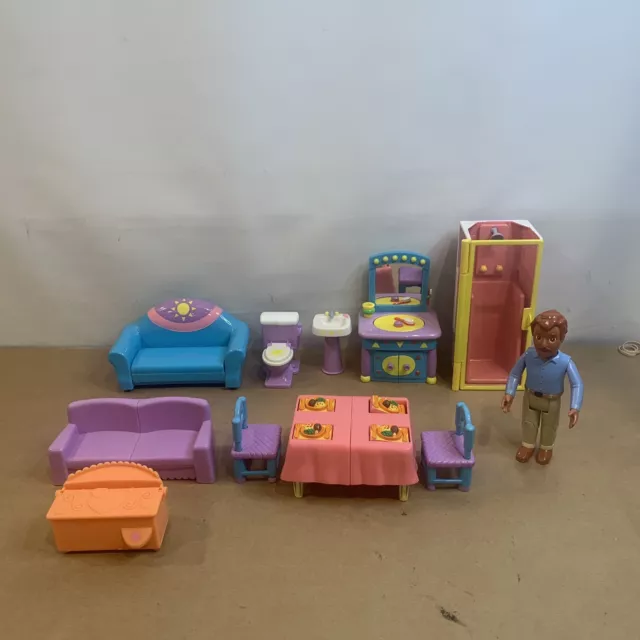 Dora The Explorer Talking Doll House 2003 Replacement Furniture and Figure 11pcs