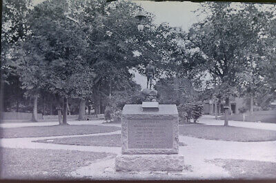 Glass Negative Lexington, Mass.  Monument Battle Green c. 1890  7” X 5”