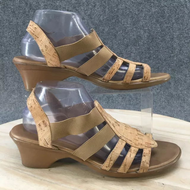 Munro American Sandals Womens 11 N Slingback Strappy Tan Casual Open Toe