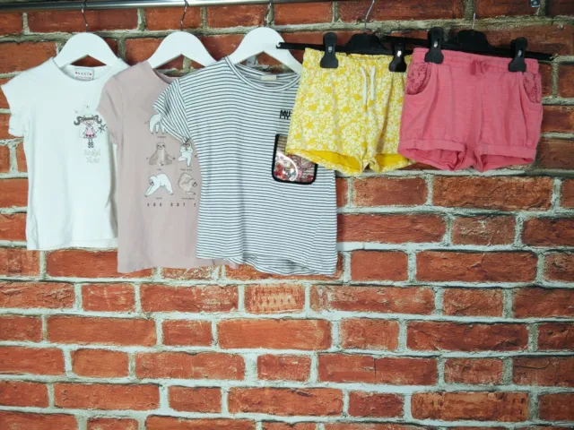 Girls Bundle Aged 4-5 Year Zara H&M Gap Next T-Shirt Floral Shorts Summer 110Cm