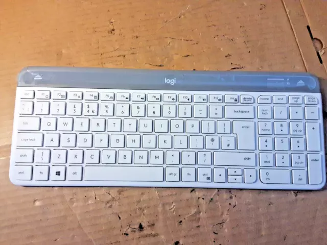 Teclado combo inalámbrico delgado Logitech MK470 (blanco) + receptor USB, en muy buen estado