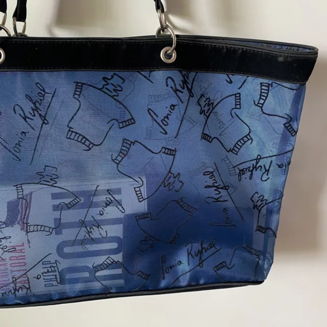 Sonia Rykiel blue see through sheer tote bag designer 2