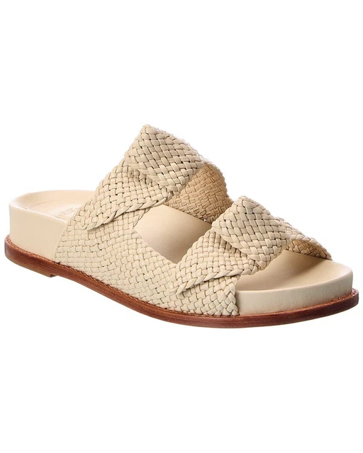 Alexandre Birman Clarita Braided Leather Sandal Women's White 38.5