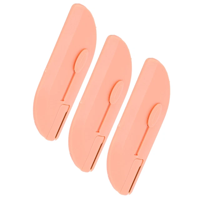 3pcs Small Retractable Eyebrow Trimmer Safety Double Head Eyebrow Groomer SD3