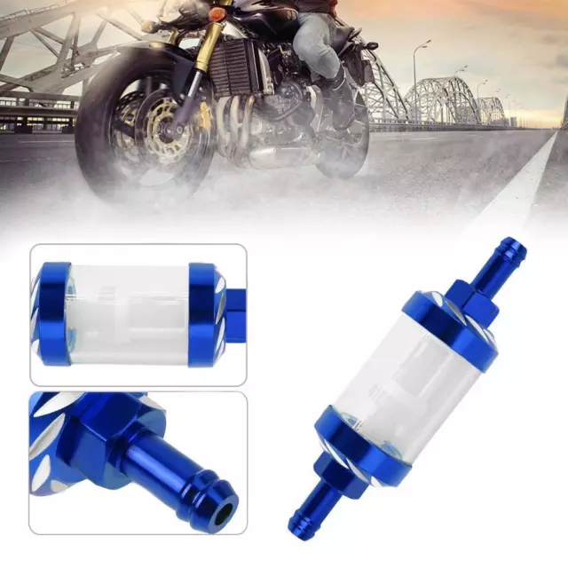 8mm CNC Aluminio Aleación Aceite Calefactor Filtro de Gas para ATV Dirt Pit Bike Motocross