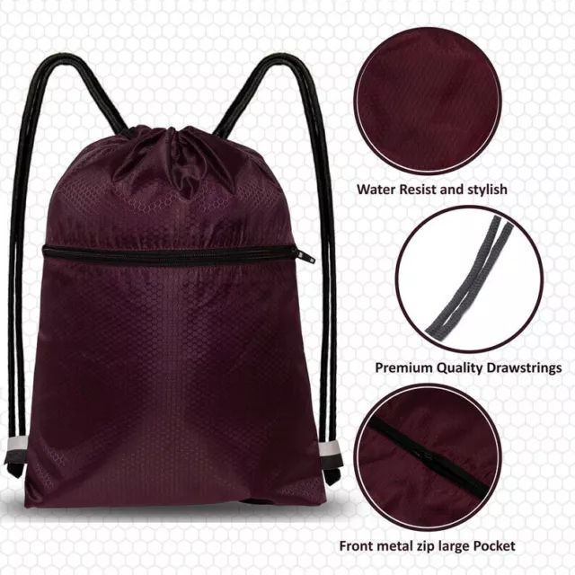 Gym Sack Drawstring bag Backpack Boys Girls PE bags Men Women Sport Swimming bag