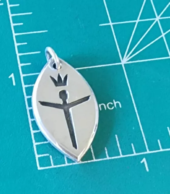 Retired James Avery Crown Jesus Cross Pendant NEAT Piece! Unisex