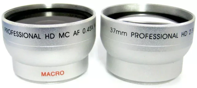 HD 2.5x Telephoto & Wide Angle Lens Set (2-Pc Kit) For Panasonic Lumix DC-GX850