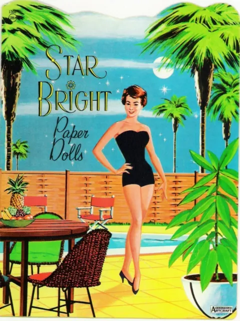 VINTAGE UNCUT 1950's STAR BRIGHT PAPER DOLLS~#1 REPRODUCTION~VERY PRETTY CLOTHES