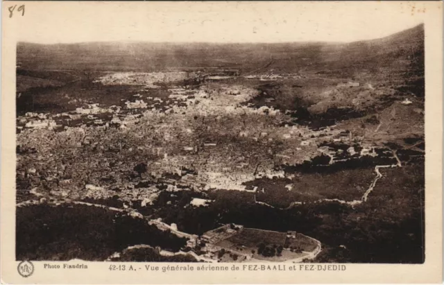 CPA AK MAROC Vue générale aerienne de FEZ-Baali et FEZ-DJEDID Flandrin (38299)