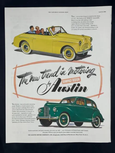Magazine Ad* - 1951 - Austin Motor Co., London, England - A-40 & Devon