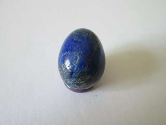 Schönes Lapis Lazuli Ei mit Pyrit Einschlüsse Ostern 3