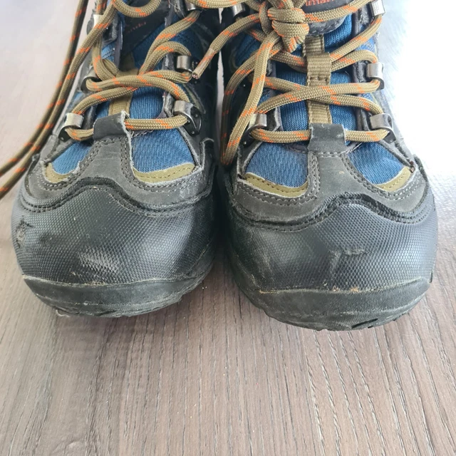 KATHMANDU KIDS BOYS Messey Mid Hiking Boots Shoes Size US 4 Grey Blue