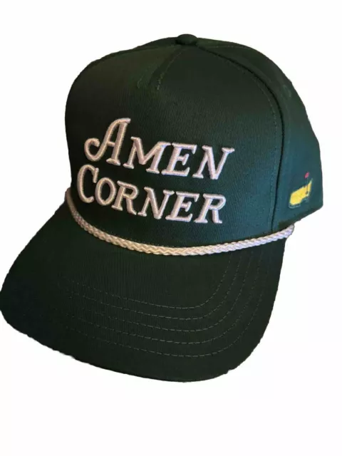 New Augusta National Masters Golf Tournament Green Amen Corner Adjustable Hat