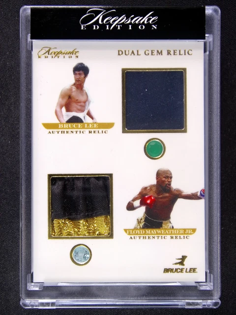 2024 KEEPSAKE EDITION Bruce Lee Floyd Mayweather Jr. Dual Gem Relic ...
