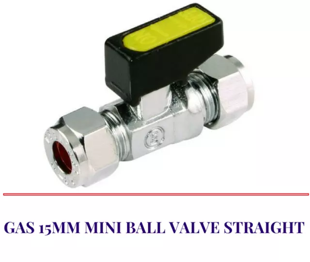 GAS Mini lever Ball Valve Cock TAP 8mm APPROVED Isolating Valve Oil Compression