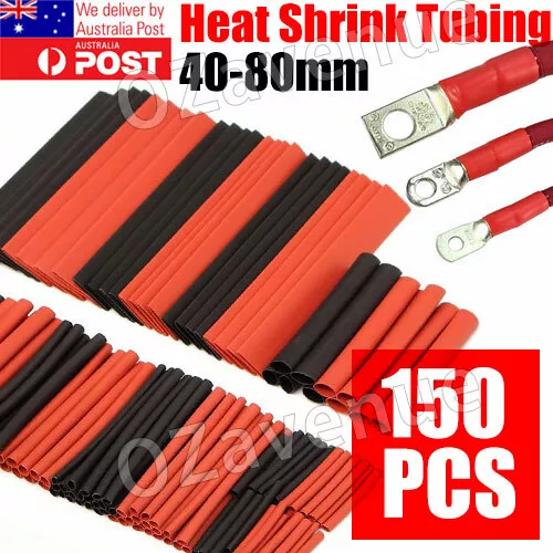 150 pcs Heat Shrink Tubing Tube Assortment Wire Cable Insulation Sleeving Kit AU