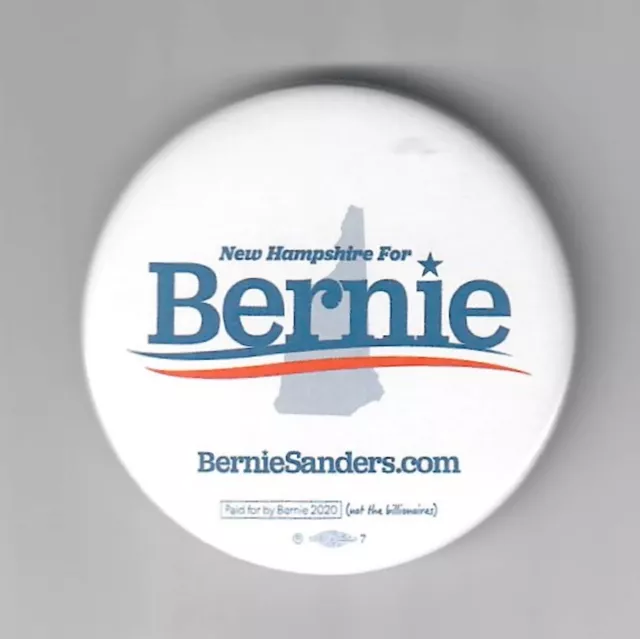 Official 2020 Bernie Sanders Button From New Hampshire Primary