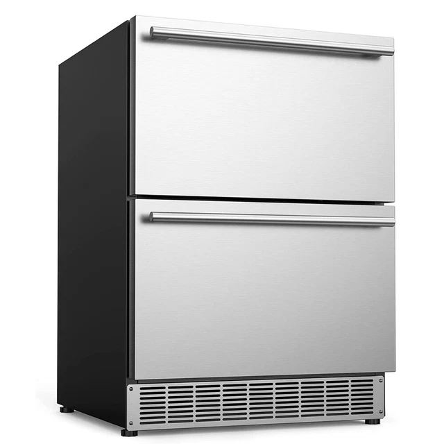 24 IN OUTDOOR Drawer Fridge Under Counter Double Beverage Refrigerator