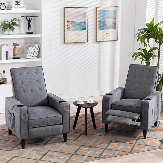 Recliner Chair Tufted Accent Club Sofa Chair Manual Push Back Armchair for Home Recliner Chair Tufted Accent Club Sofa Chair Manual Push Back Armchair for Home