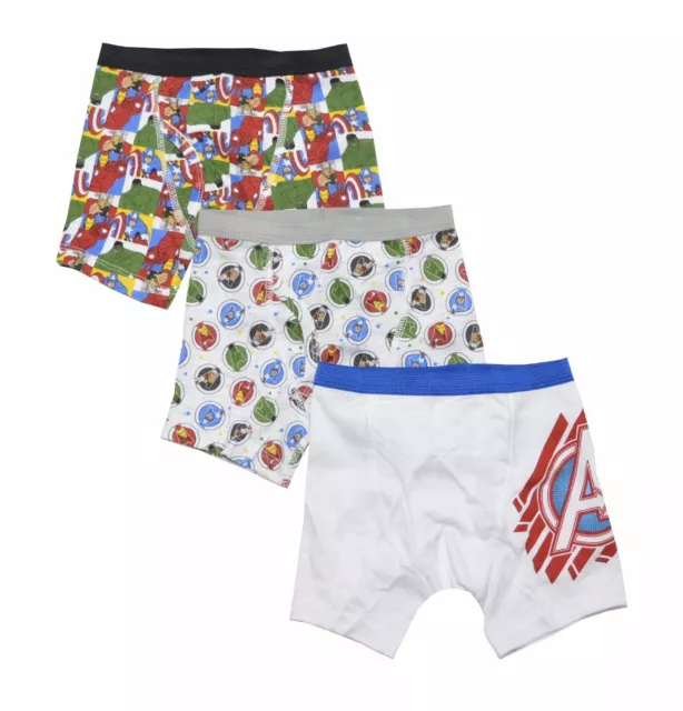 Marvel Comics Avengers Assemble 3 Pack Boys Boxer Briefs for Little Boys