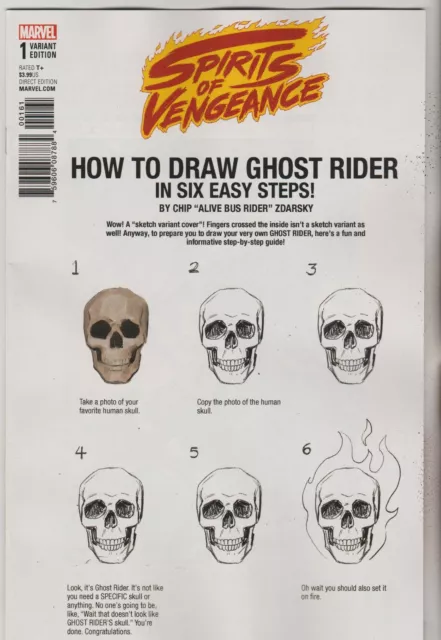 Marvel Comics Spirits Of Vengeance #1 December 2017 Zdarsky Variant 1St Print Nm