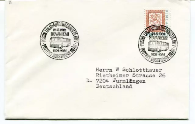 1981 Rovaniemi Postens Busstrafik Suomi Finland Polar Antarctic Cover