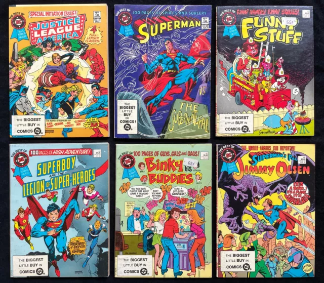 Best of DC Blue Ribbon Digest Comics #31 38 43 44-46  1982 FN+ set JLA Superman
