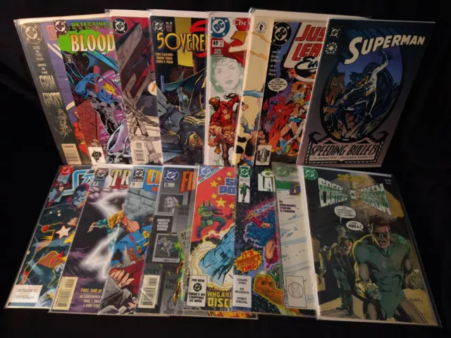 Mixed DC Comics Lot of 16 Superman, JLA, Green Lantern, Super Powers #1,and more