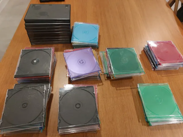 Pochette pour CD portative, 80 disques DVD VCD DJ, pochette d'album de  rangement pour disque dur, boîte double, étui de rangement pour DVD (rouge)