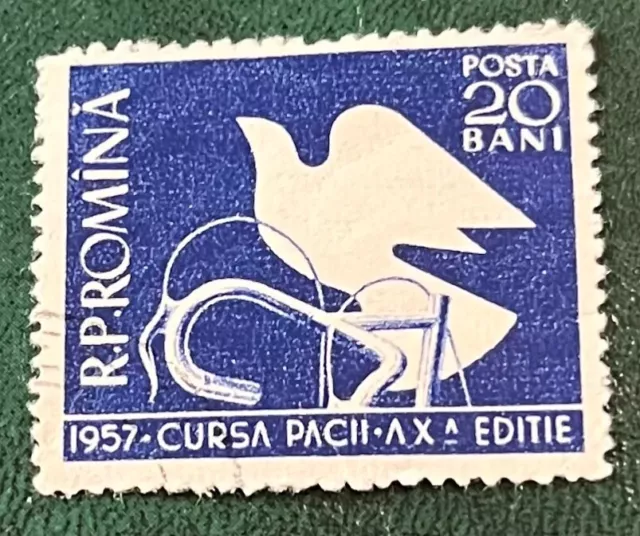 1957 Romania 20bani Fine used stamp E29