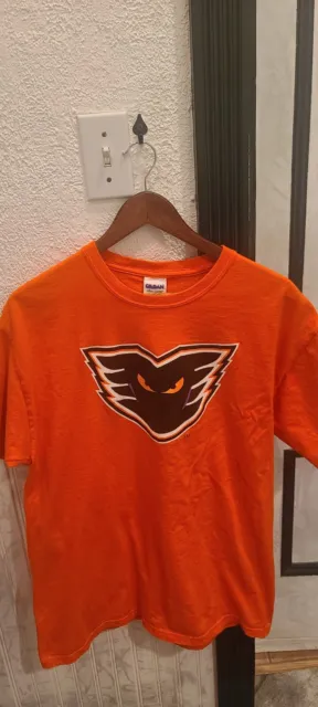 AHL Lehigh Valley Philadelphia Phantoms Tee Shirt Mens Large Orange Blank