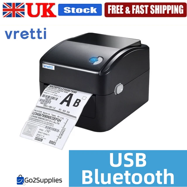 VRETTI THERMAL LABEL Printer 4x6 Bluetooth Windows & Mac Royal Mail