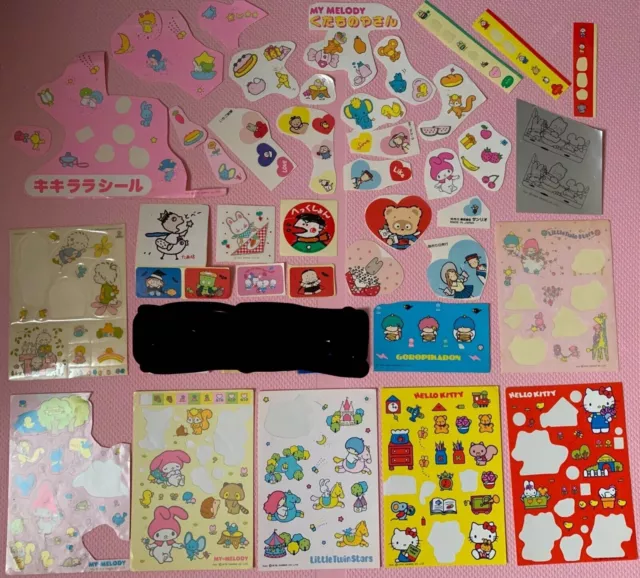 SANRIO vintage JAPAN 70s 80s Hello Kitty Little Twin Stars Mini stickers lot