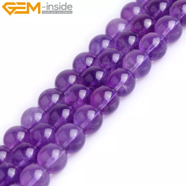 AAA Grade Natural Light Purple Amethyst Gemstone Loose Beads Jewelry Making 15"