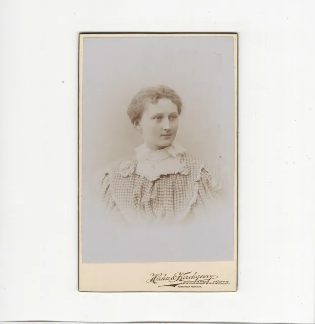 CDV Foto Damenportrait - Nürnberg / Fürth 1890er