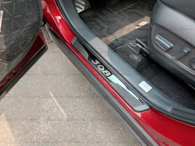 Para Peugeot 308 Car Recambios Piezas Puerta Umbral Protector Placa De Desgaste 2
