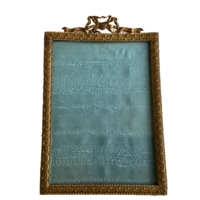 Elegant Antique French Bow Knot Brass  Picture Frame