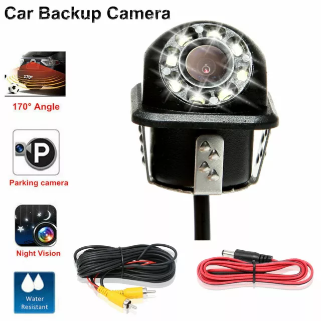 170° Car Rear View Reverse Backup Parking Camera HD Night Vision Waterproof 8LED